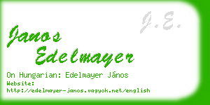 janos edelmayer business card